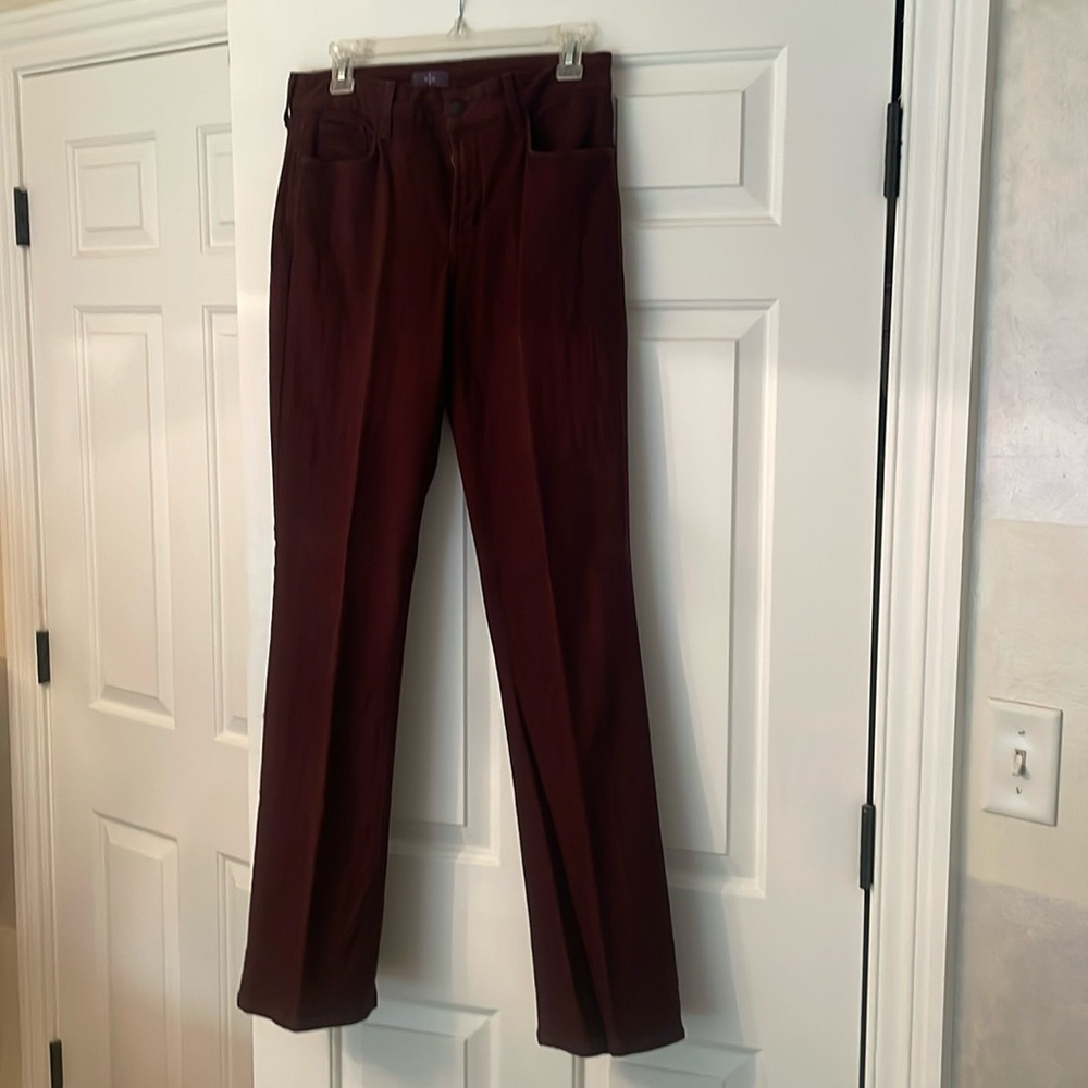 NYDJ wine colored 5 pkt bootcut jeans
